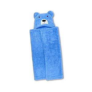 my newborn 3-in-1 hooded baby blanket wrapper blue  towel for baby boy and girl  all season soft swaddle for 0-12 months  nursing baby gift  unisex comforter  receiving blanket