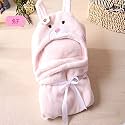 MY NEWBORN Baby 3 in 1 Soft Blanket Wrapper hooded bath towel robe - Sweety Pink
