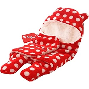 my newborn baby 3 in 1 super soft blanket cum wrapper red-wrapper