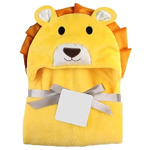 my newborn baby blanket hooded wrapper soft towel with cartoon cap