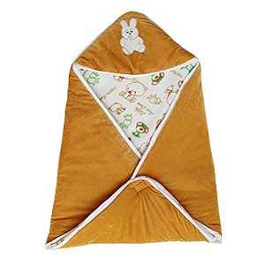 my newborn baby wrapper blanket hooded sleeping bag for boy and girl- camel