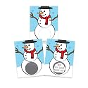 My Scratch Offs - 20 Pack Christmas Snowman White Elephant DIY Scratch Off Cards &amp; Stickers for Classroom Prizes, Party Favors, Gift Tags, Scavenger Hunt