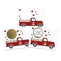My Scratch Offs - 20 Pack Be Mine Valentine's Truck DIY Scratch Off Cards with Stickers, 3x4 Inch Customizable Love Notes for Classroom Exchange, Teacher Rewards &amp; Party Favors for Valentine's Day