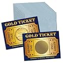 My Scratch Offs Gold Ticket Admit One DIY Make Your Own Scratch Off Tickets Small Business Prizes Promotion Party Favor 20 Pack 3x4 Note Cards &amp; Stickers