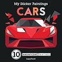 My Sticker Paintings: Cars: 10 Magnificent Paintings (Happy Fox Books) Sticker-by-Number for Kids 6-10 - F1, Motocross, Go-Karts, and Race Cars, with 36 to 110 Removable, Reusable Stickers per Design