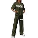 My Swag Womens Co-Ords Set Casual T Shirt &amp; Trouser Loose-Fit Printed Pajama Set for Women &amp; Girls