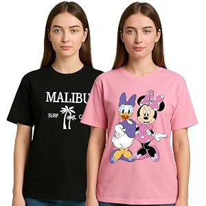 My Swag Womens Half Sleeve Printed T-Shirts