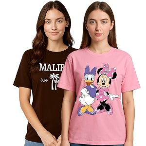 My Swag Womens Half Sleeve Printed T-Shirts