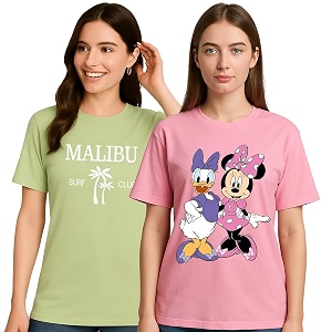 My Swag Womens Half Sleeve Printed T-Shirts