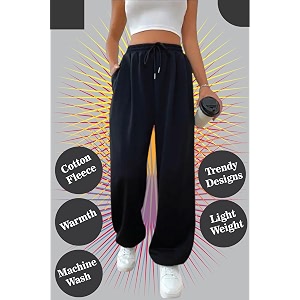 my swag womens sweatpants lightweight amp warm loose fit jogger comfort bottom wear fleece bottom gym amp sleepwear winter trendy trousers with pockets pajama pants for womens amp girls