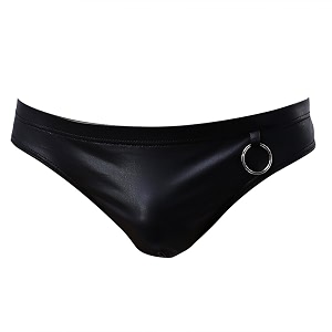 myaddiction men39s imitation leather thongs g-string underwear briefs underpants black m