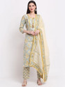 Myaza Printed Kurta TrouserPant Dupatta Set