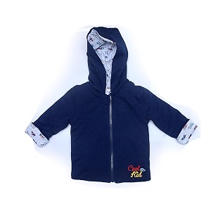 my baby town baby unisex full sleeve reversable hooded jacketwinter jackets for toddler girlsboys- sweater for girlsbaby boys navy blue 3-6 months