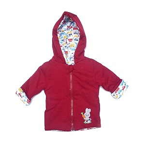 my baby town baby unisex full sleeve reversable hooded jacketwinter jackets for toddler girlsboys- sweater for girlsbaby boys red 3-6 months