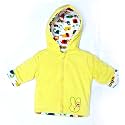 My Baby Town Baby Unisex Full Sleeve Reversable Hooded Jacket/Winter Jackets for Toddler Girls/Boys- Sweater for Girls/Baby Boys (Yellow, 6-12 Months)