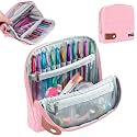 Crochet Hook Case, Stand-Up Crochet Hook Organizer for Hooks up to 7"