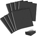 MYFAMIREA 8 PCS Adhesive Foam Padding Sheets Closed Cell Self Adhesive Sticky Foam Pads, 1/2" Thick 6'' x 6'' Neoprene Rubber Sheets Non-Slip Insulation Pads Vibration for Furniture Crafts Cars, Black