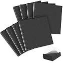 MYFAMIREA 8 PCS Adhesive Foam Padding Sheets Closed Cell Self Adhesive Sticky Foam Pads, 1/2" Thick 4'' x 4'' Neoprene Rubber Sheets Non-Slip Insulation Pads Vibration for Furniture Crafts Cars, Black