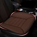 MYFAMIREA Car Seat Cushion Pad 1.2" Thick Comfort Protector for Car Driver Seat Office Chair Home Use Memory Foam Cushion with Non Slip Bottom, 20'' x 18.5'', Coffee