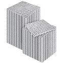 MYFAMIREA Modular Interlocking Cushion 55 Pack 11.8" x 11.8" Rubber Floor Tiles Non-Slip Splicing Drainage Mats for Deck, Pool, Outdoor Shower, Patio, Balcony, Indoor Bathroom, Kitchen, Yard (Gray)