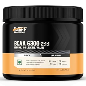 myfitfuel bcaa 6300 211 powder natural unflavoured 100 gm 022 lbs