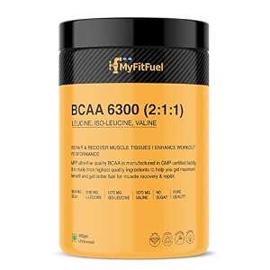 myfitfuel bcaa 6300 211 unflavoured 088 lbs 400gm 80 servings natural