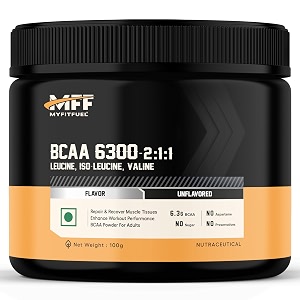 myfitfuel bcaa 6300 211 powder natural unflavoured 100 gm 022 lbs