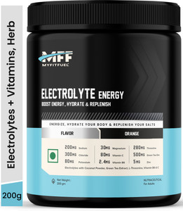 myfitfuel electrolyte energy hydration replenishment  green tea ext threonine 200 orange hydration drink 200 g orange flavored