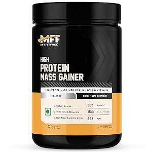 myfitfuel mff high protein mass gainer 1 kg 22 lbs double rich chocolate