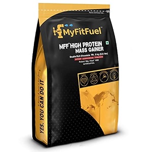 myfitfuel mff high protein mass gainer 3 kg 66 lbs double rich chocolate