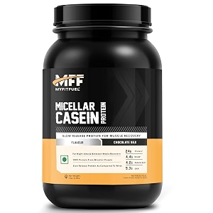 myfitfuel mff micellar casein protein powder 1 kg 22 lbs chocolate silk  slow release protein