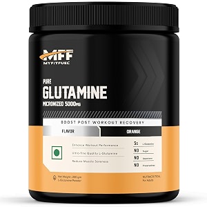 myfitfuel pure glutamine 44 lbs 200 gm orange