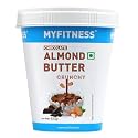 MYFITNESS Chocolate Almond Butter Crunchy 510g | 17g Protein | Dark Chocolate | Vegan | Cholesterol Free | Gluten-friendly | Zero Trans-Fat