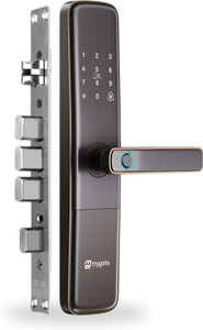 mygate plus ble lock6-way unlock - fingerprint pin otp app rfid key3y warranty smart door lock brown