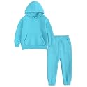MYGBCPJS Youth 2PCS Jogger Outfits Set Fleece Hooded + Sweatpants Boys Girls Athletic Sweatsuits Pullover Clothes