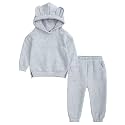 MYGBCPJS Youth 2PCS Jogger Outfits Set Fleece Hooded + Sweatpants Boys Girls Athletic Sweatsuits Pullover Clothes