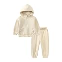 MYGBCPJS Youth 2PCS Jogger Outfits Set Fleece Hooded + Sweatpants Boys Girls Athletic Sweatsuits Pullover Clothes