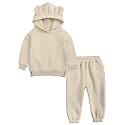 MYGBCPJS Youth 2PCS Jogger Outfits Set Fleece Hooded + Sweatpants Boys Girls Athletic Sweatsuits Pullover Clothes