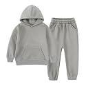 MYGBCPJS Youth 2PCS Jogger Outfits Set Fleece Hooded + Sweatpants Boys Girls Athletic Sweatsuits Pullover Clothes