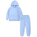 MYGBCPJS Youth 2PCS Jogger Outfits Set Fleece Hooded + Sweatpants Boys Girls Athletic Sweatsuits Pullover Clothes