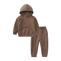 MYGBCPJS Youth 2PCS Jogger Outfits Set Fleece Hooded + Sweatpants Boys Girls Athletic Sweatsuits Pullover Clothes