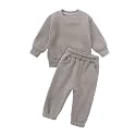 MYGBCPJS Youth 2PCS Jogger Outfits Set Fleece Hooded + Sweatpants Boys Girls Athletic Sweatsuits Pullover Clothes
