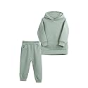MYGBCPJS Youth 2PCS Jogger Outfits Set Fleece Hooded + Sweatpants Boys Girls Athletic Sweatsuits Pullover Clothes