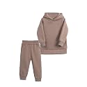 MYGBCPJS Youth 2PCS Jogger Outfits Set Fleece Hooded + Sweatpants Boys Girls Athletic Sweatsuits Pullover Clothes