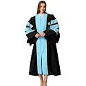 MyGradDay Unisex Deluxe Doctoral Graduation Gown with Gold Piping