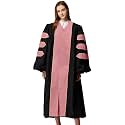 MyGradDay Unisex Deluxe Doctoral Graduation Gown with Gold Piping