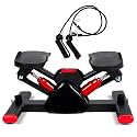 MYHEART Steper for Exercise – 330 lbs Loading Capacity Hydraulic Stair Stepper with LCD Monitor & Resistance Bands | Home Workout for Weight Loss, Cardio, and Full Body Fitness (Twist Stepper)
