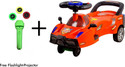 Myhoodwink Ride On Ferrari Magic car For Kids Best Gift For Boys And Girls Kids Rideons & Wagons Non Battery Operated Ride On (Orange)