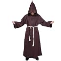 Myir JUN Monk Robe Medieval Friar Hooded Monk Costume