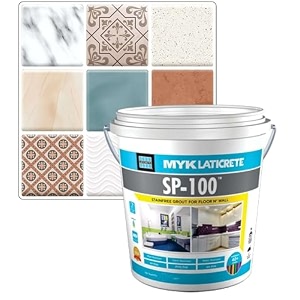 myk laticrete sp-100 stain free epoxy grout for floor amp wall bright white 44 1 kg